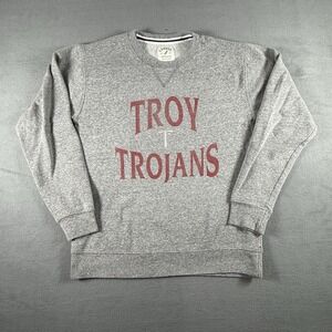 Troy State University League Crewneck Sweatshirt Gray Mens Medium